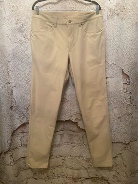MENS Lululemon Nude ABC 5 Pocket Slim Fit Trousers